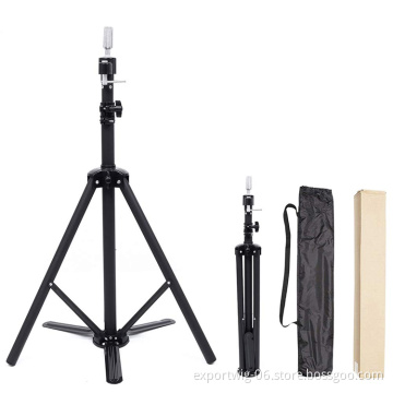 Tripod Wig Head Stand for Canvas Block Head salon barber Adjustable Tripod Wig display Stand holder With Travel Bag